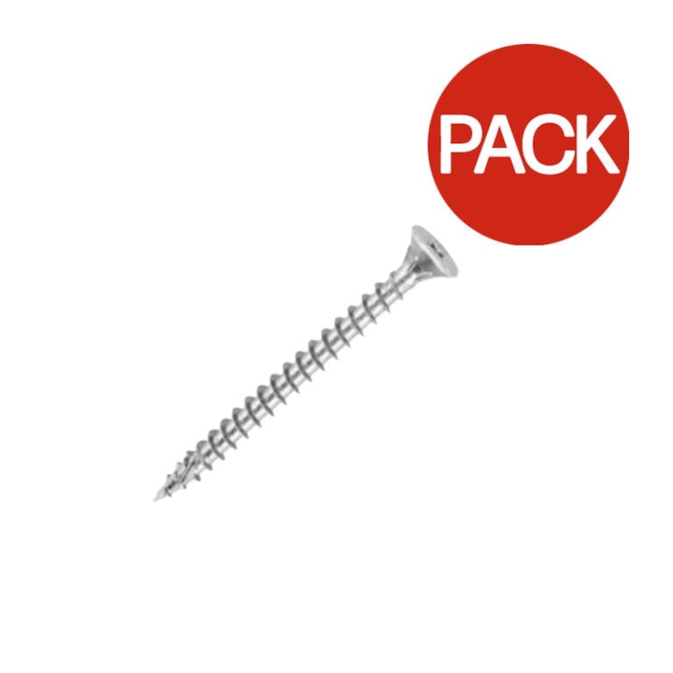 Securpak Zinc Plated Countersunk Pozi Head Screw (Pack of 9) - Silver - One Size