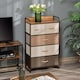 image 2 of HOMCOM 5-Drawer Dresser Tower 3-Tier Storage Organizer with Steel Frame Wooden Top for Bedroom Hallway Closets