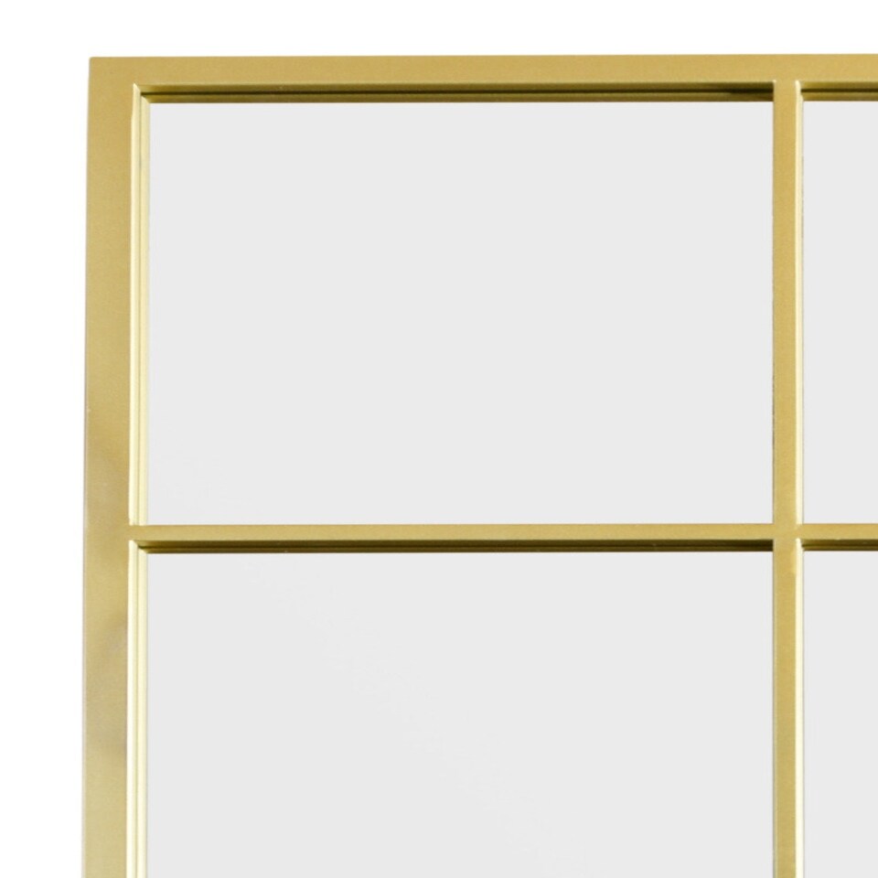 image 1 of The Fenestra - Gold Modern Window Leaner / Wall Mirror 69" X 33" (174CM X 85CM) Gold