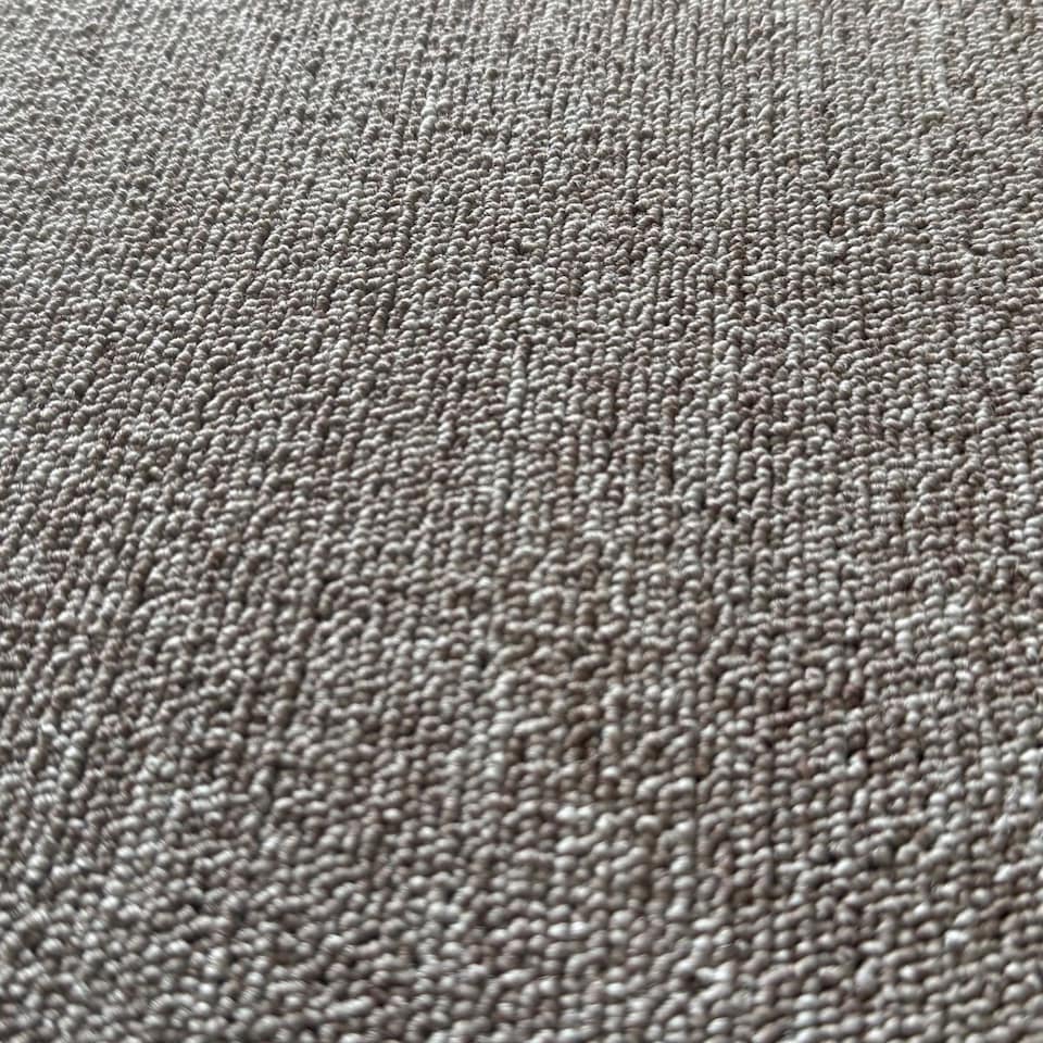 image 1 of Oat 5mm Loop Pile Bitumen Backed Luxury Carpet Tile For Home & Commercial Use, 20 Tiles per pack, Suitable for underfloor heating