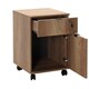 image 2 of Home Office Mobile Lockable Filing Cabinet - Tori Oak Brown