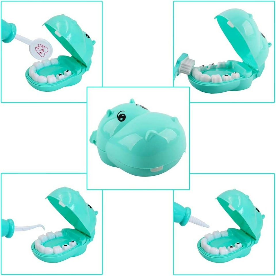 image 1 of Kids 2-in-1 Doctor & Dentist Role Play Set – 30 Pieces with Carry Case (blue)