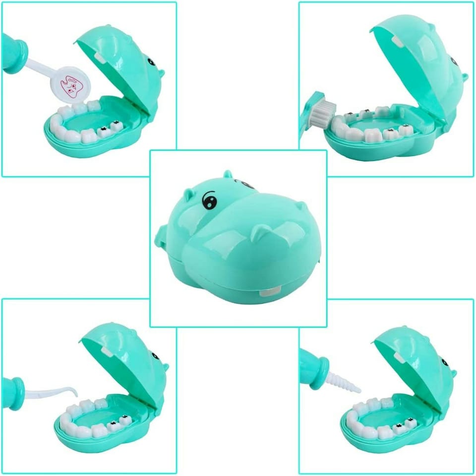 image 1 of Kids 2-in-1 Doctor & Dentist Role Play Set – 30 Pieces with Carry Case (blue)