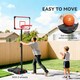 image 6 of SPORTNOW Adjustable Basketball Hoop and Stand with Wheels, 1.8-2.1m, Red