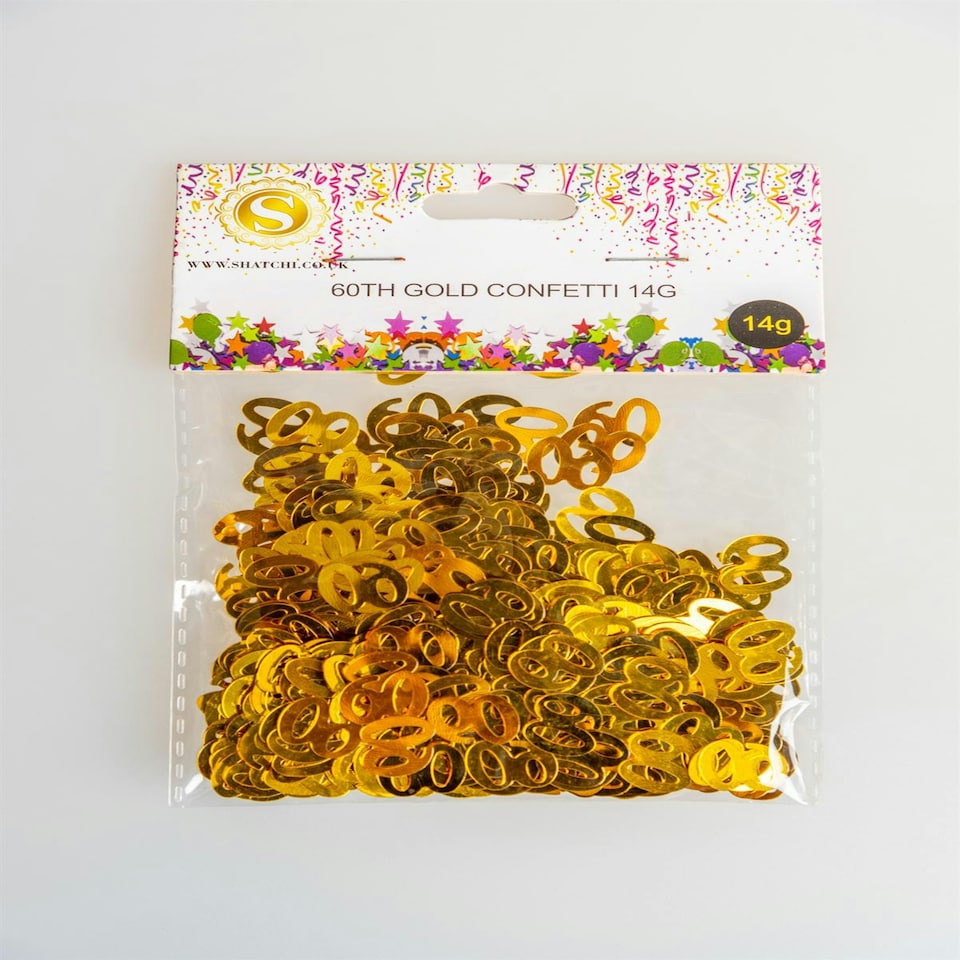 image 1 of 2 x 14g Gold 60th Confetti