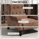 image 5 of HOMCOM Manual Reclining Armchair Recliner with Footrest Brown Brown