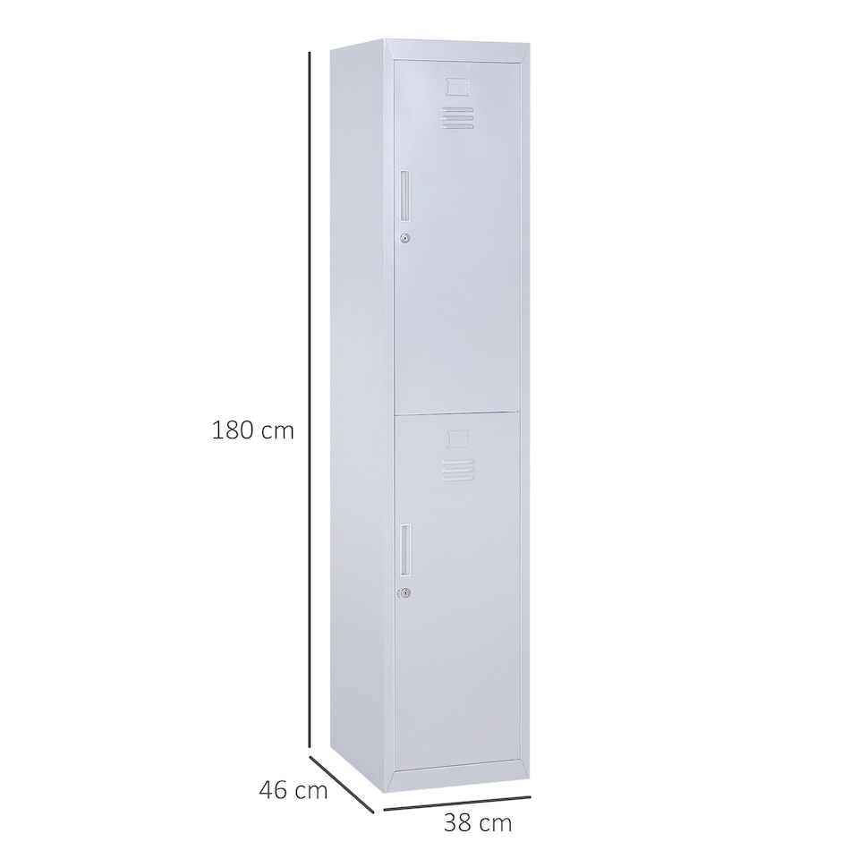 image 1 of Vinsetto 1.8m Locker Office Cabinet Storage Cold Rolled Steel w/ Storage Shelves