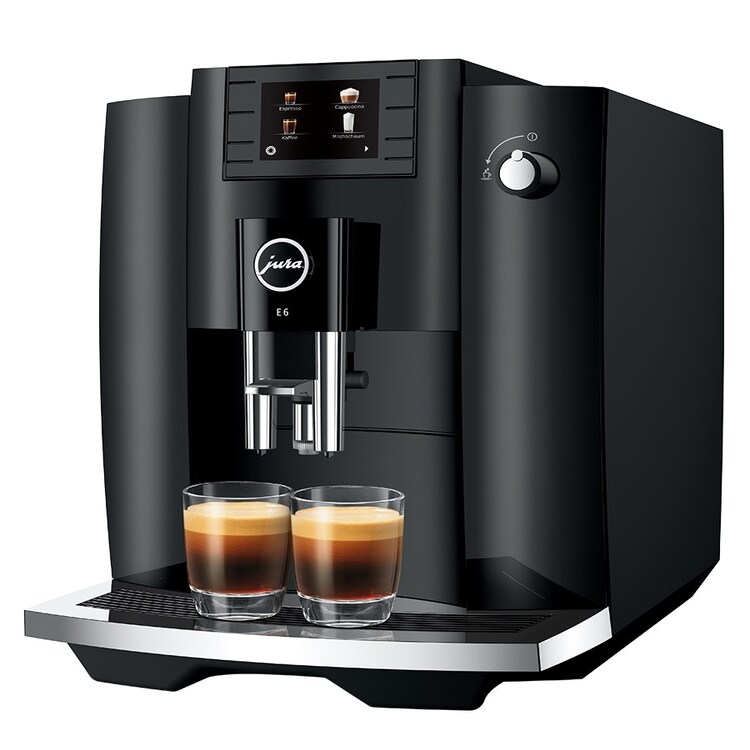 Jura E6 Piano Black 15511 Freestanding Fully Automatic Coffee Machine â Black