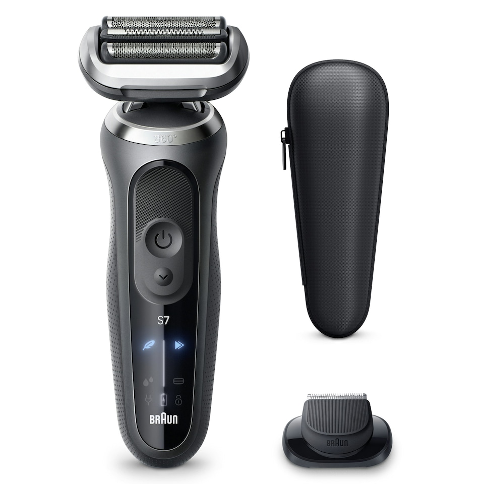 image 1 of Braun Series 7 Electric Shaver, +1 Attachment, 72-G1200S, Grey
