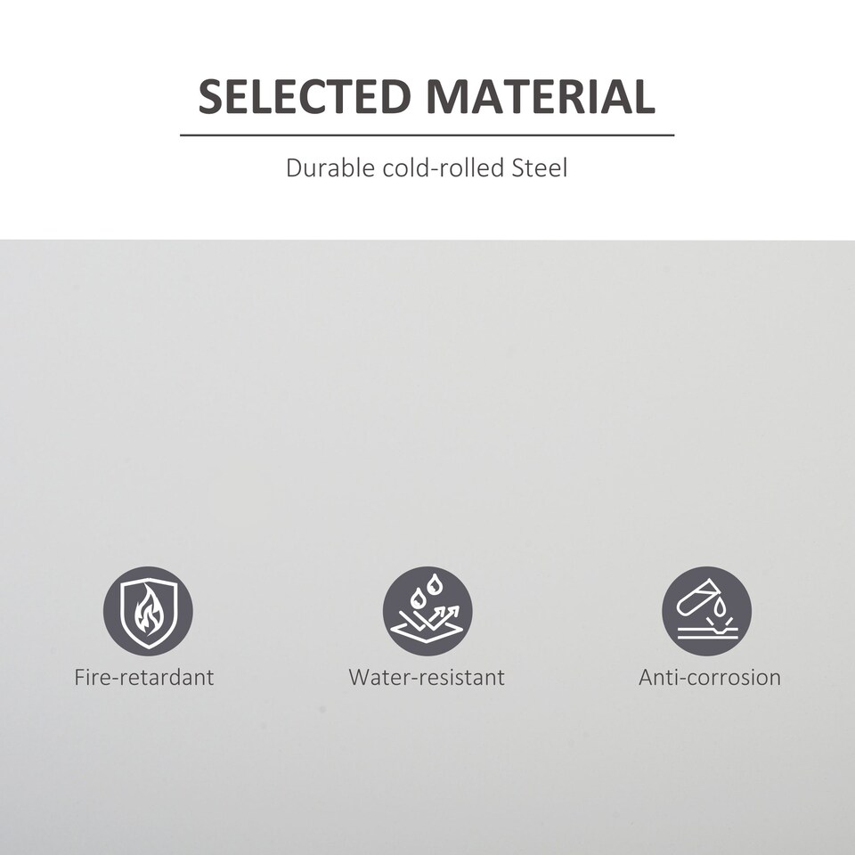 image 1 of Vinsetto Cool Rolled Steel Tall Office Lockable Filing Cabinet 2 Doors 4 Internal Adjustable Shelves Bookcase Cabinet Storage Unit 80 L x 40 W x 184 cm