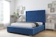 image 2 of Sloomy Ambassador Navy Plush Bed Frame With 50"  Upholstered Headboard 4'6 Double