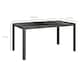 image 7 of Outsunny Outdoor Dining Table for 6 with Glass Top, Aluminium Frame, Grey