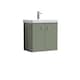 image 1 of Balterley Curve Modern Bathroom Wall Hung 2 Door Vanity Unit Basin | Green | Satin Green
