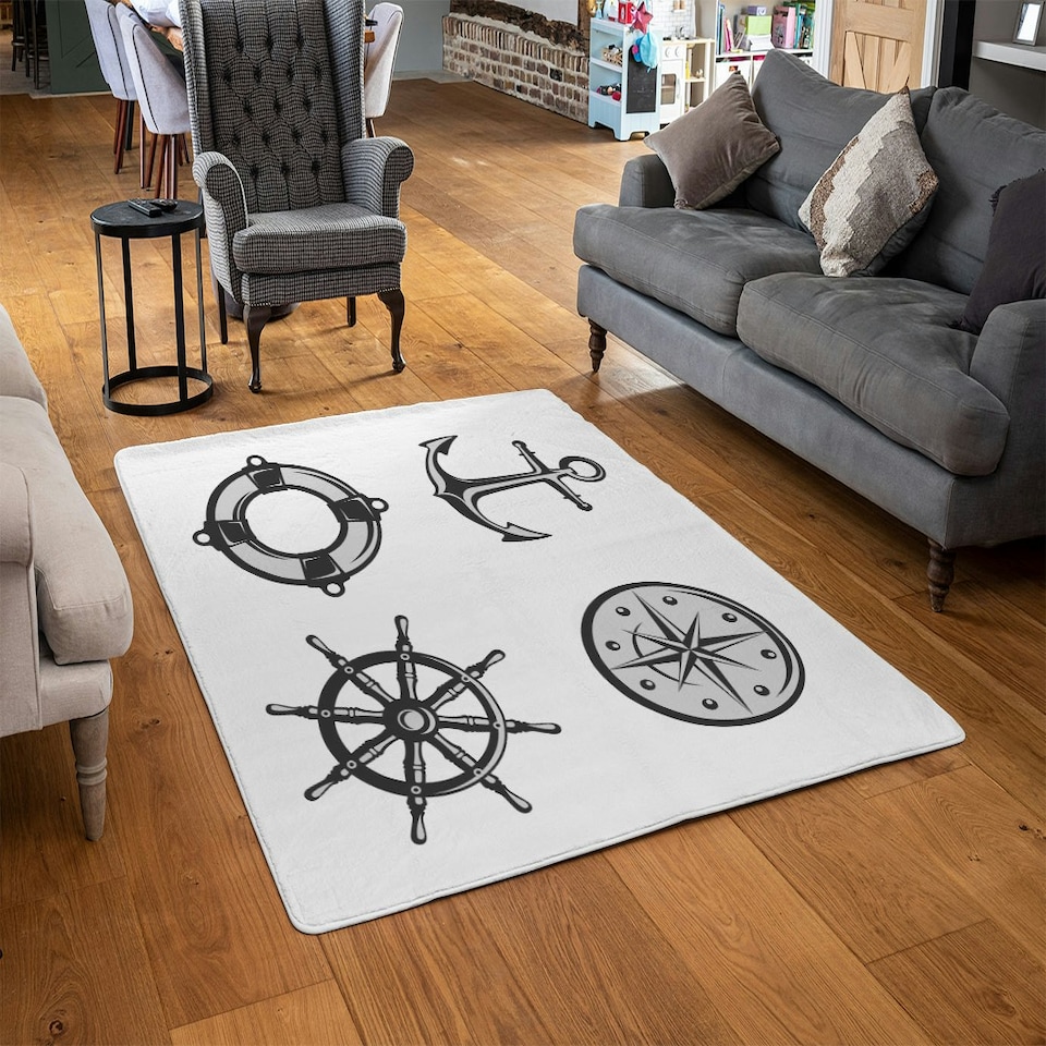 image 1 of Nautical Icons (Rug) Multi | XL: 160x230cm
