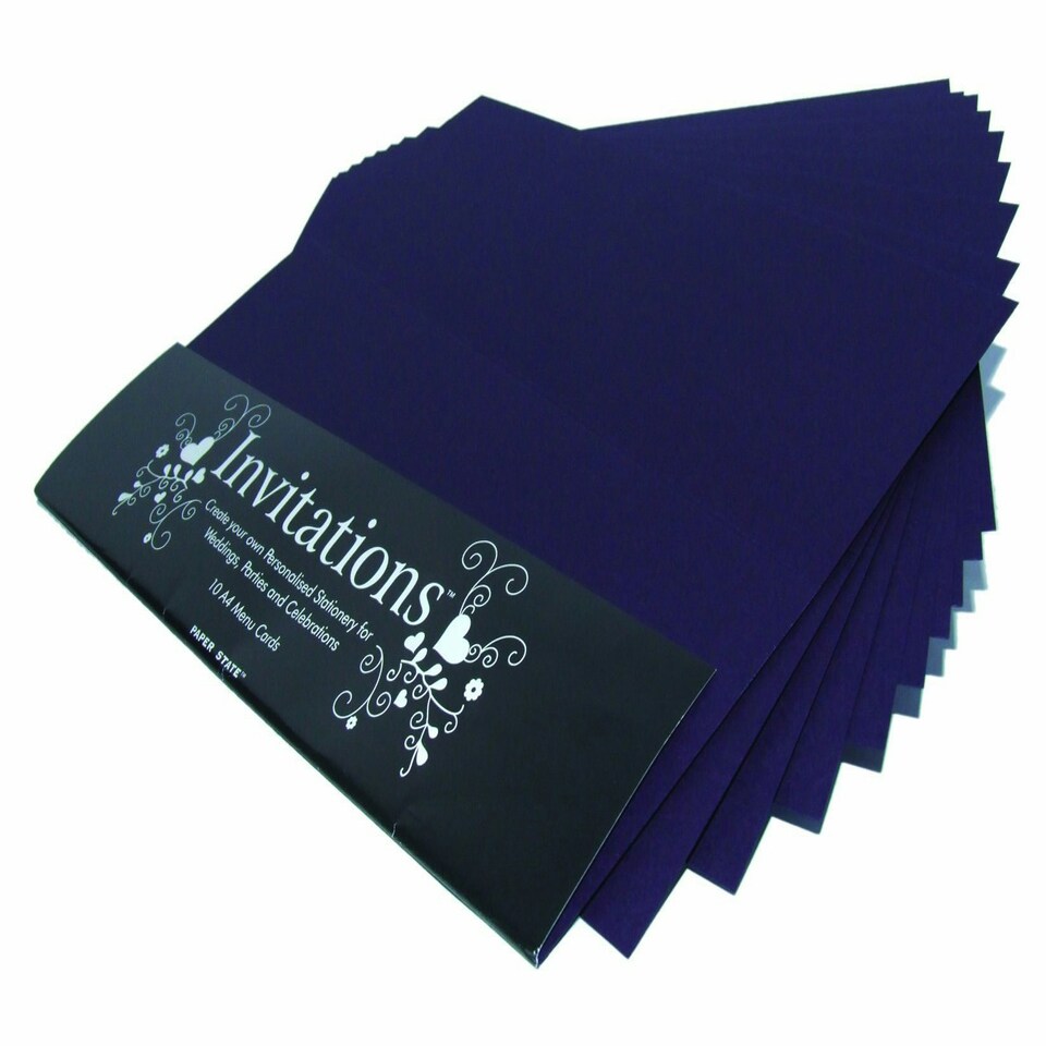 INVITATIONS MENU CARD AMETHYST 10