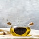 image 2 of KitchenCraft Oil Vinegar Bottle Clear Glass Dual Round