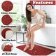 image 2 of VELVETIO 2Pc Pebble Bath Mat Set Memory Foam Bathroom Toilet Rugs Red