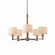 image 1 of Indara 5 Light Multi Arm Pendant Aged Bronze, Aged Hammered Bronze Plate, E14