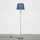 image 5 of ValueLights Memphis Twist Chrome Floor Lamp Navy Shade & Bulb | Blue
