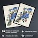 image 2 of Blue Jay and Trumpet Flowers Audubon Nature Huge Wall Art Poster Print 24X32"