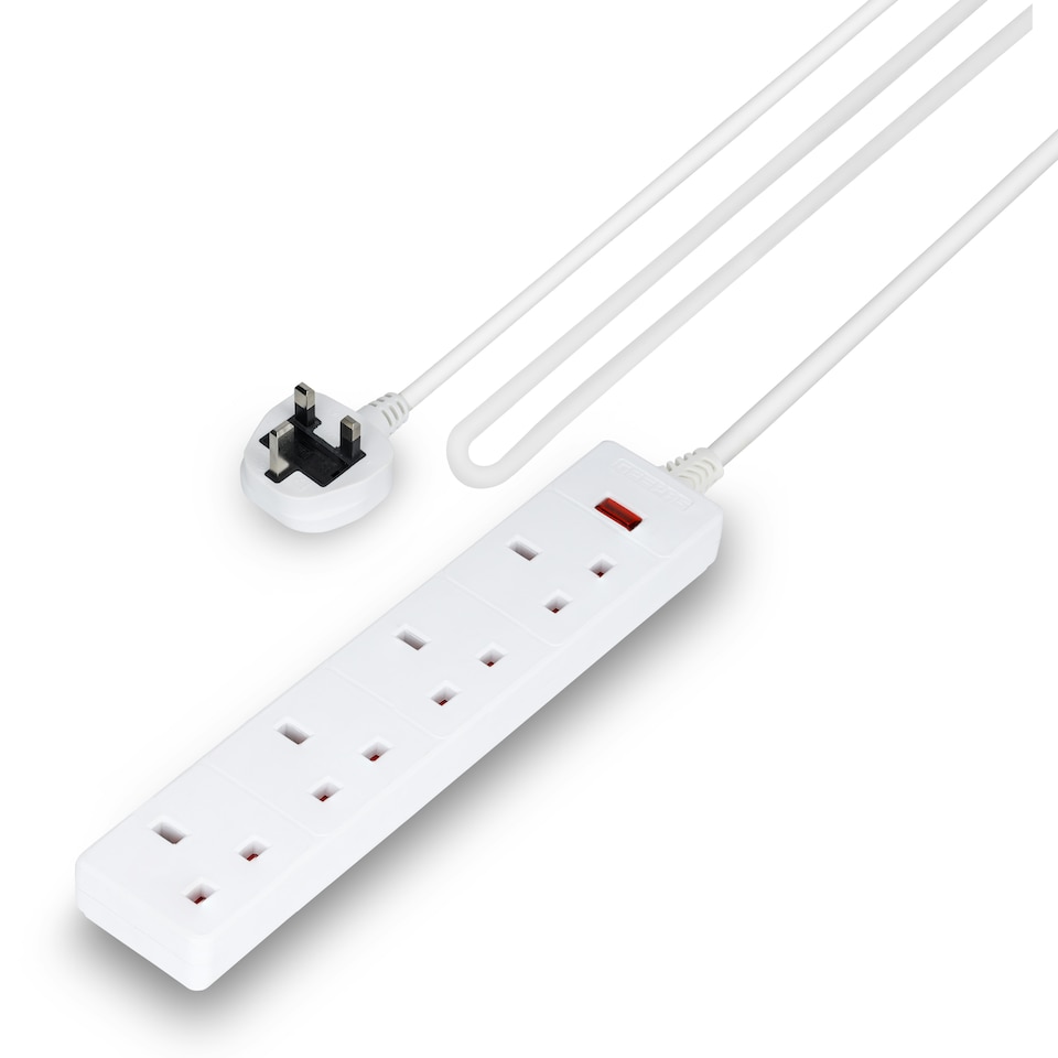 image 1 of GEEPAS 4 Gang Extension Lead, 3M Cable