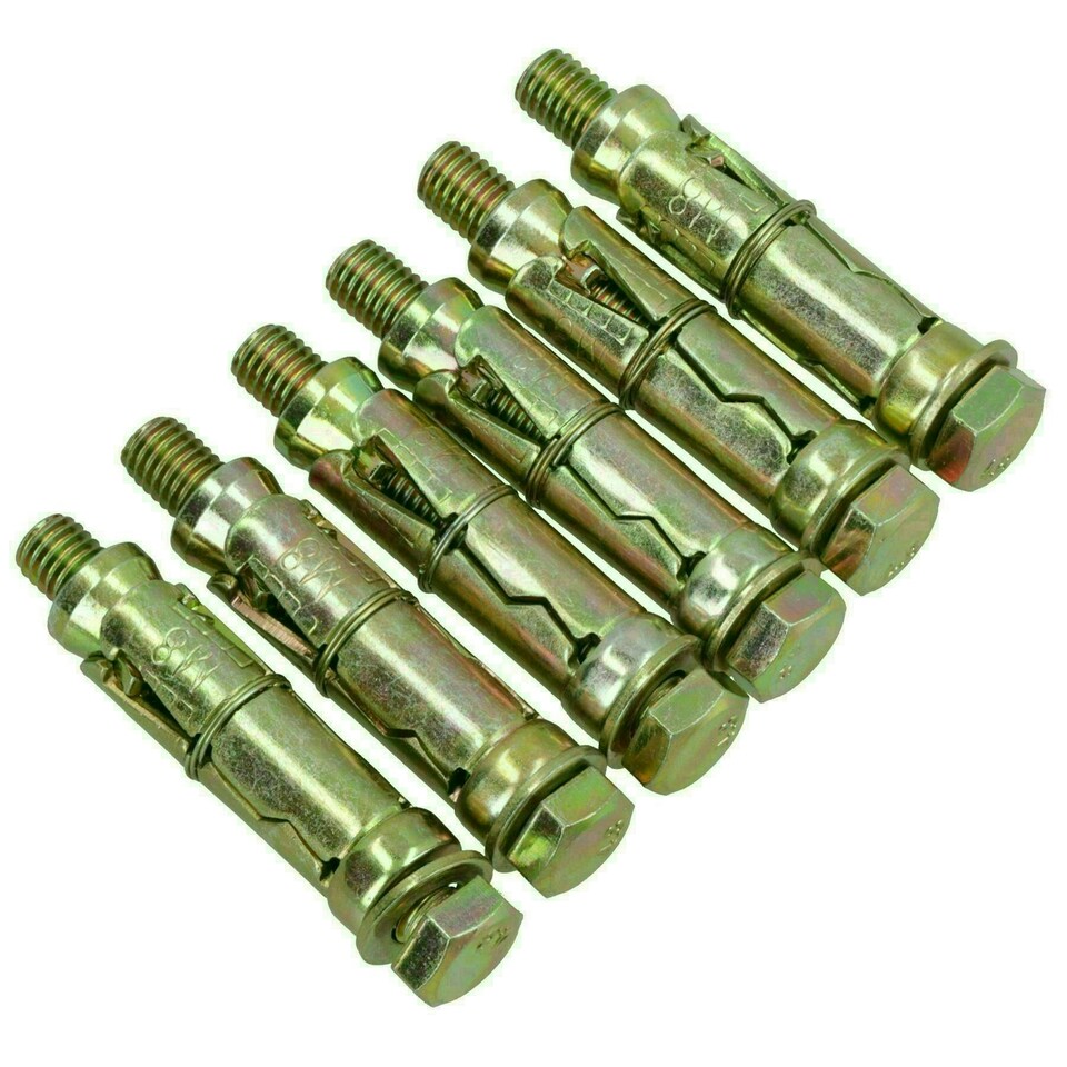 image 1 of M8 8mm x 60mm Expansion Rawl Bolt for Masonry Sleeve Anchors Fastener 6pk