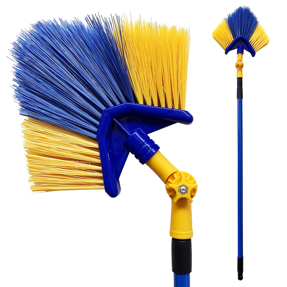 image 1 of Long Handle Angled Cobweb Brush Duster For Cleaning