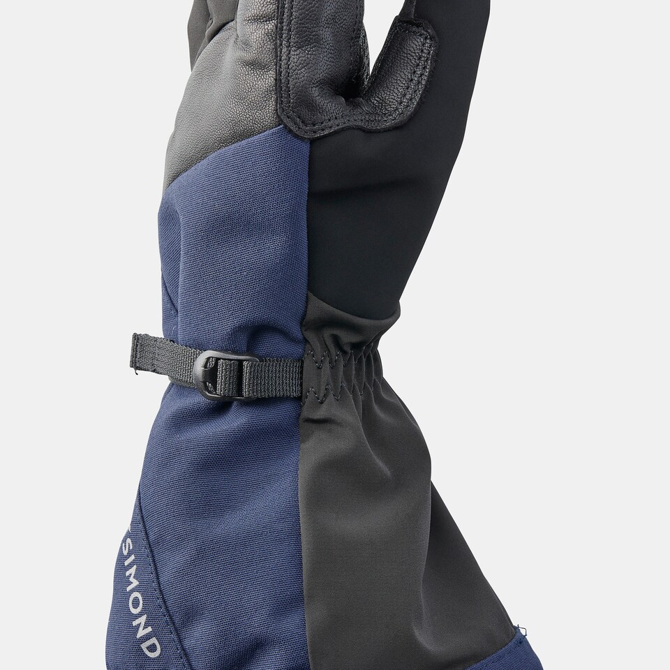 image 1 of Decathlon 2-in-1 waterproof mountaineering gloves, black
