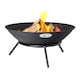 image 1 of Harbour Housewares 56cm Steel Fire Pit - Outdoor Garden Patio Fire Bowl Brazier Heater Stove for Wood Log Charcoal Burning