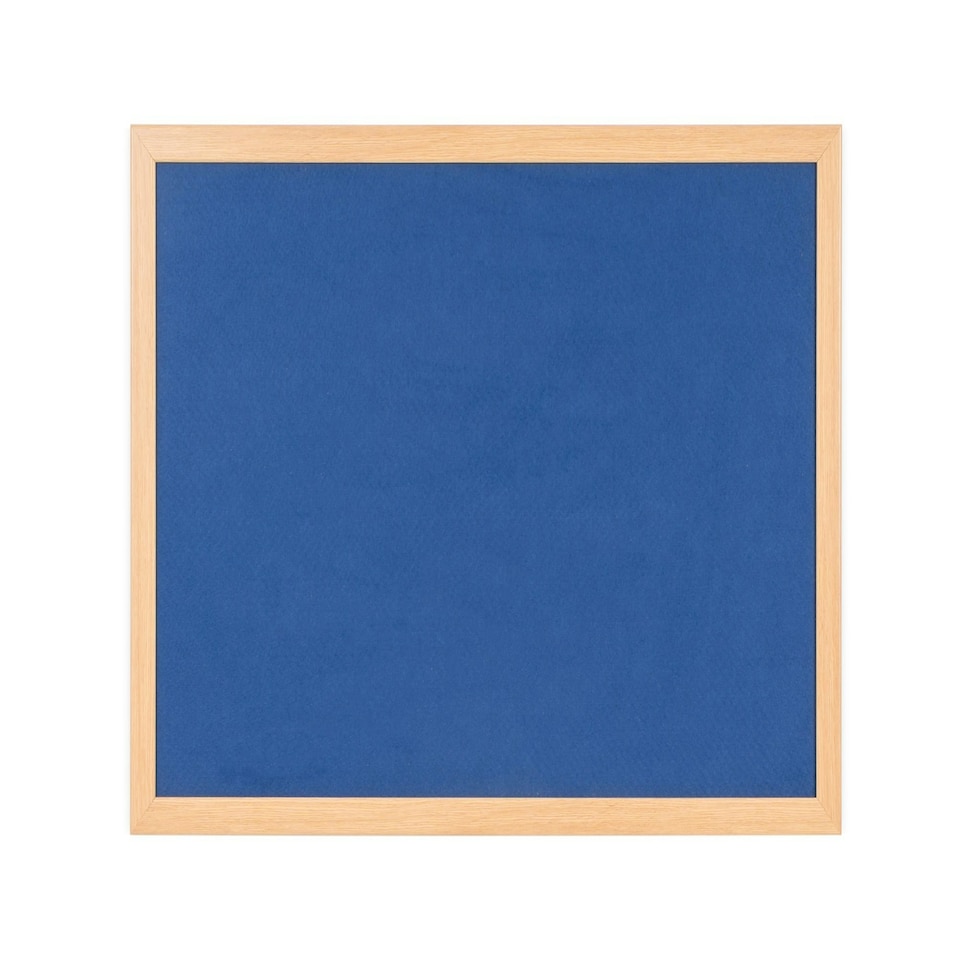 Bi-Office Earth-It Blue Felt Noticeboard Oak Wood Frame 1200x900mm - FB1443233