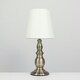 image 1 of ValueLights Pair Of Vintage Traditional Antique Brassed Touch Table Lamps With Cream Shade Gold