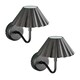 image 4 of ValueLights Avery Set of 2 - Easy Fit Rechargeable Wall Light - Black