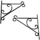 image 4 of Primrose Curved Design Hanging Basket Bracket Hook for Outdoor Wall 25cm