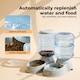 image 6 of Skylos 2 Packs Automatic Food Feeder Waterer Set Plastic Dispenser Dog Cat 3.5L