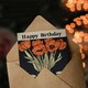 image 3 of Red Tulip Bouquet China Tea Set Vintage Her Birthday Card