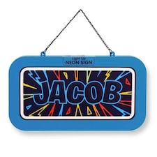 History & Heraldry Light Up Neon Name Sign - Jacob
