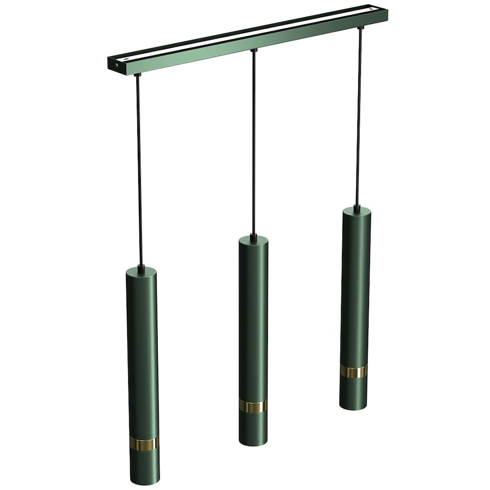 image 1 of Milagro Pendant Lamp Joker Green 3xGU10