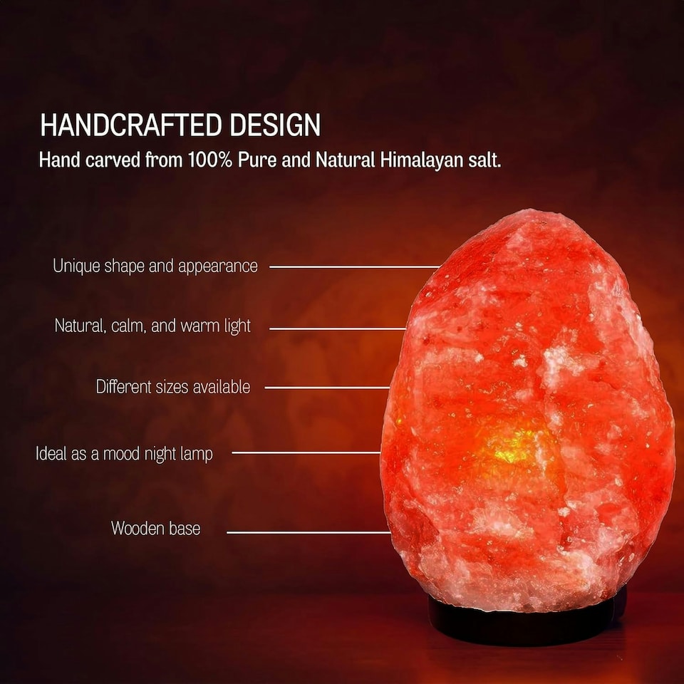 image 1 of Straame Authentic Himalayan Crystal Salt Lamp (1-2 kg)