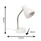 image 3 of ValueLights Keela White Adjustable Flexi Neck Desk Table Lamp