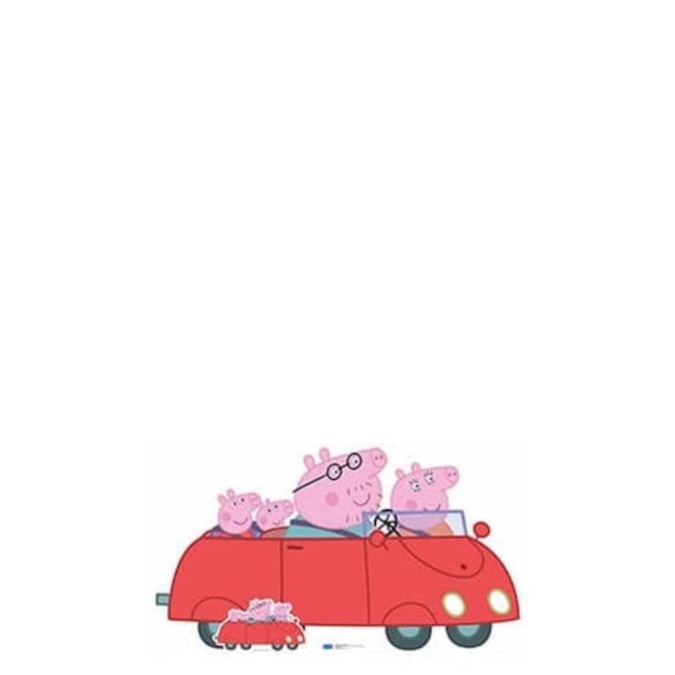 Peppa Pig Family Car Lifesize Cardboard Cutout 95cm