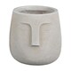 image 1 of Textured Concrete Effect Beige Oval Face Planter Indoor L19 D18 H18.5 cm, 3.3 ltrs Cap.