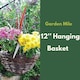 image 4 of Marco Paul Dark Brown Rattan Hanging Basket 12" Brown