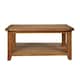 image 1 of Rustic Oak Coffee Table With Shelf Fully Assembled 105cm Wide x 50cm High x 55cm Deep