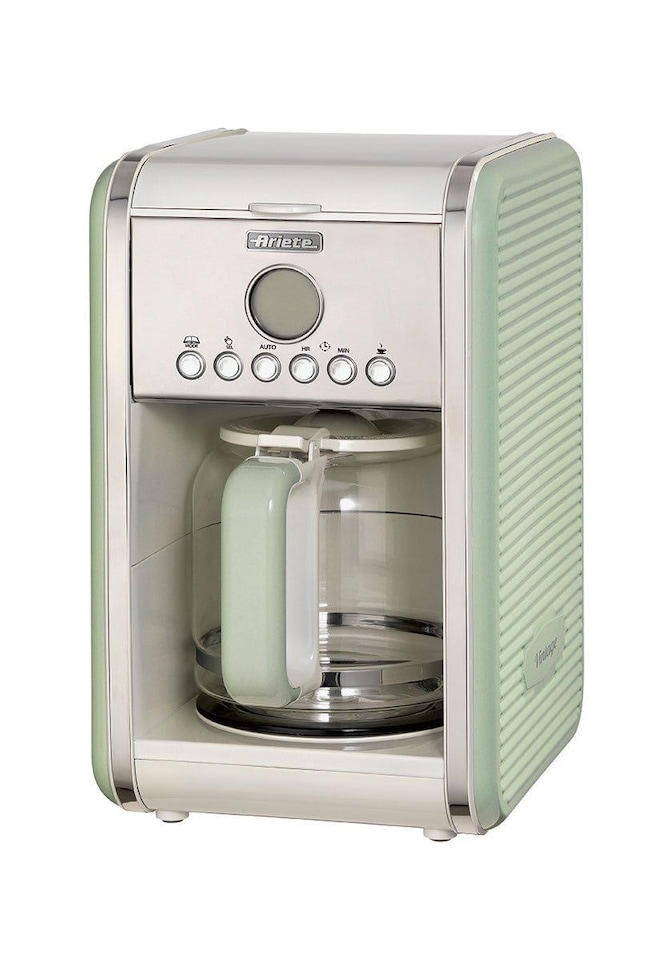 image 1 of Ariete 1342/04 Vintage Retro Filter Coffee Machine, 24 Hour Timer, Green