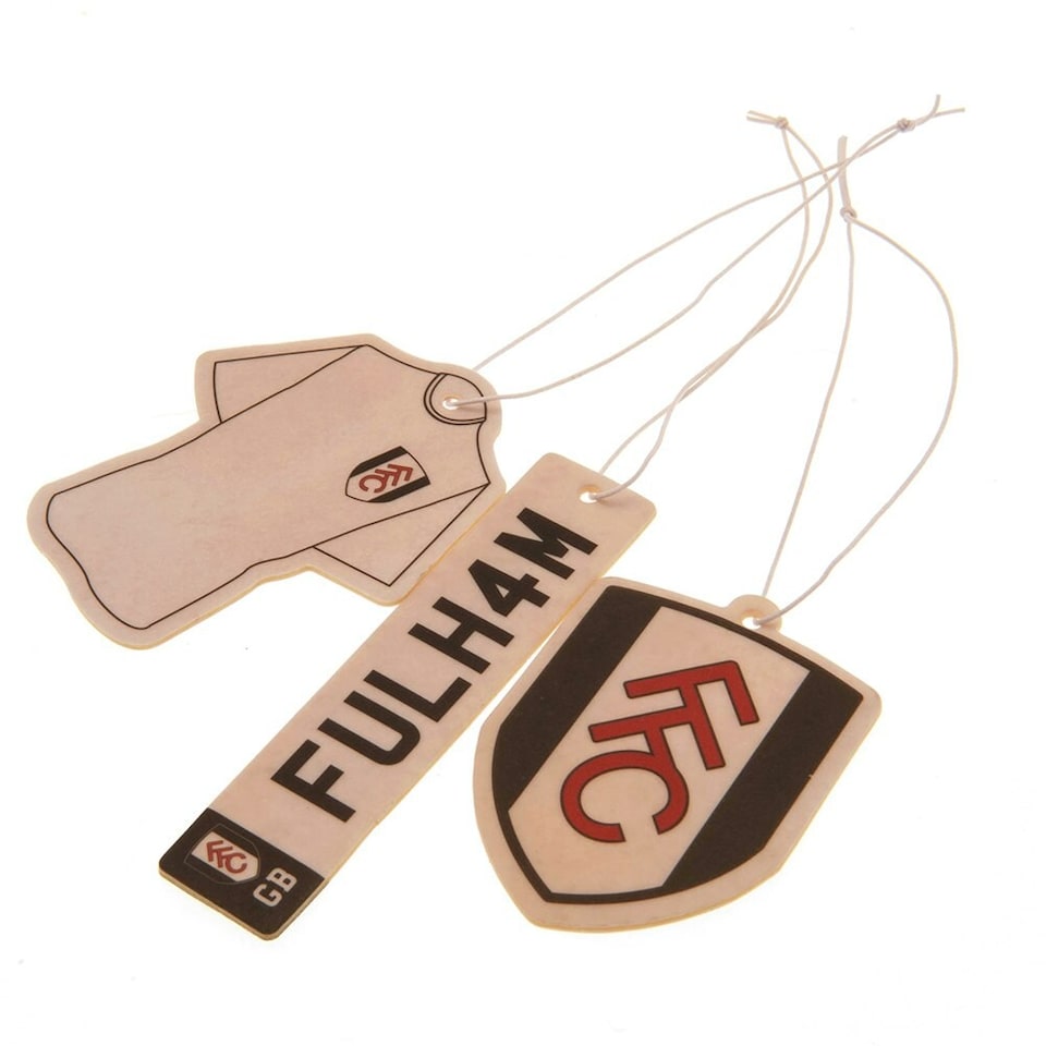 image 1 of Fulham FC Icons Hanging Car Air Freshener (Pack of 3) - White/Black - One Size