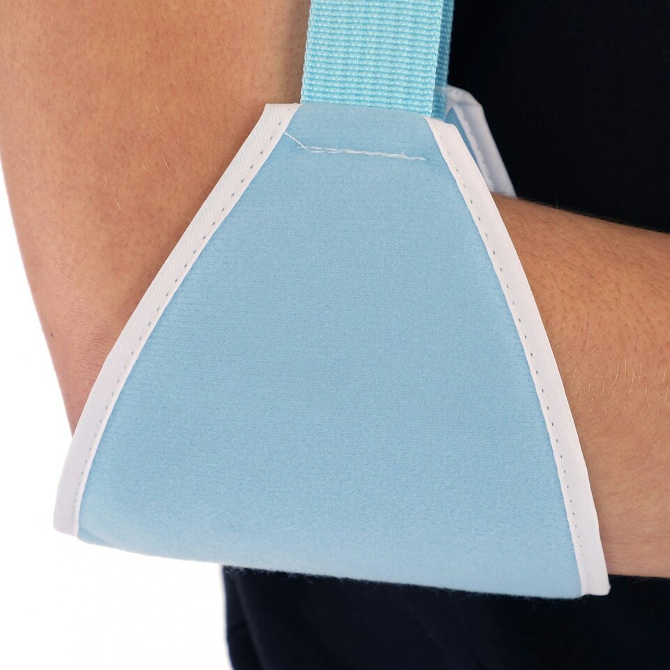 image 1 of Oypla Adjustable Arm Elbow Shoulder Stabiliser Sling Brace Support Blue | One Size