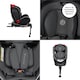 image 5 of Radial Group 0+/1/2 Car Seat, Suitable from Birth to 25kg (Approx. 7 Years), 360 Degree Rotating Design, Easy Access & Integrated ISOFIX Base (Grey/Black)