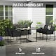 image 3 of Outsunny 4 Seater Outdoor Table and Chairs with Adjustable Backrest