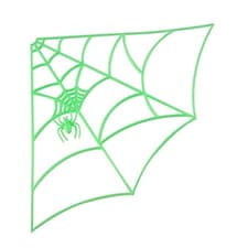 Glow In The Dark Large Spider's Web Halloween Decoration 31cm