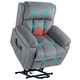 image 1 of HOMCOM Power Lift Recliner Chair with Vibration Massage and Heat, Electric Lift Chair for Elderly, Overstuffed Leathaire Riser and Reclining Armchair with Remote, Pockets, Pocket Spring, Grey | Grey